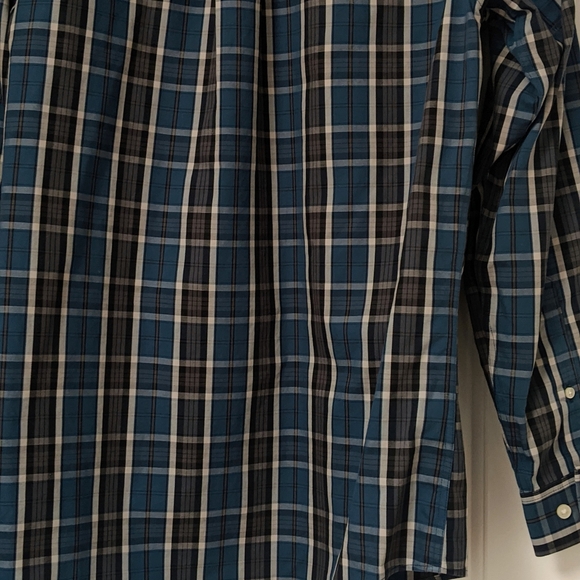 EDDIE BAUER Wrinkle Free Classic Fit Men's Plaid Button-down Shirt - Picture 8 of 12